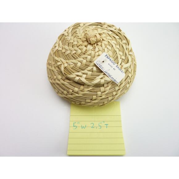 Vintage Native American Indian PAPAGO Lidded Basket - Picture 6 of 6